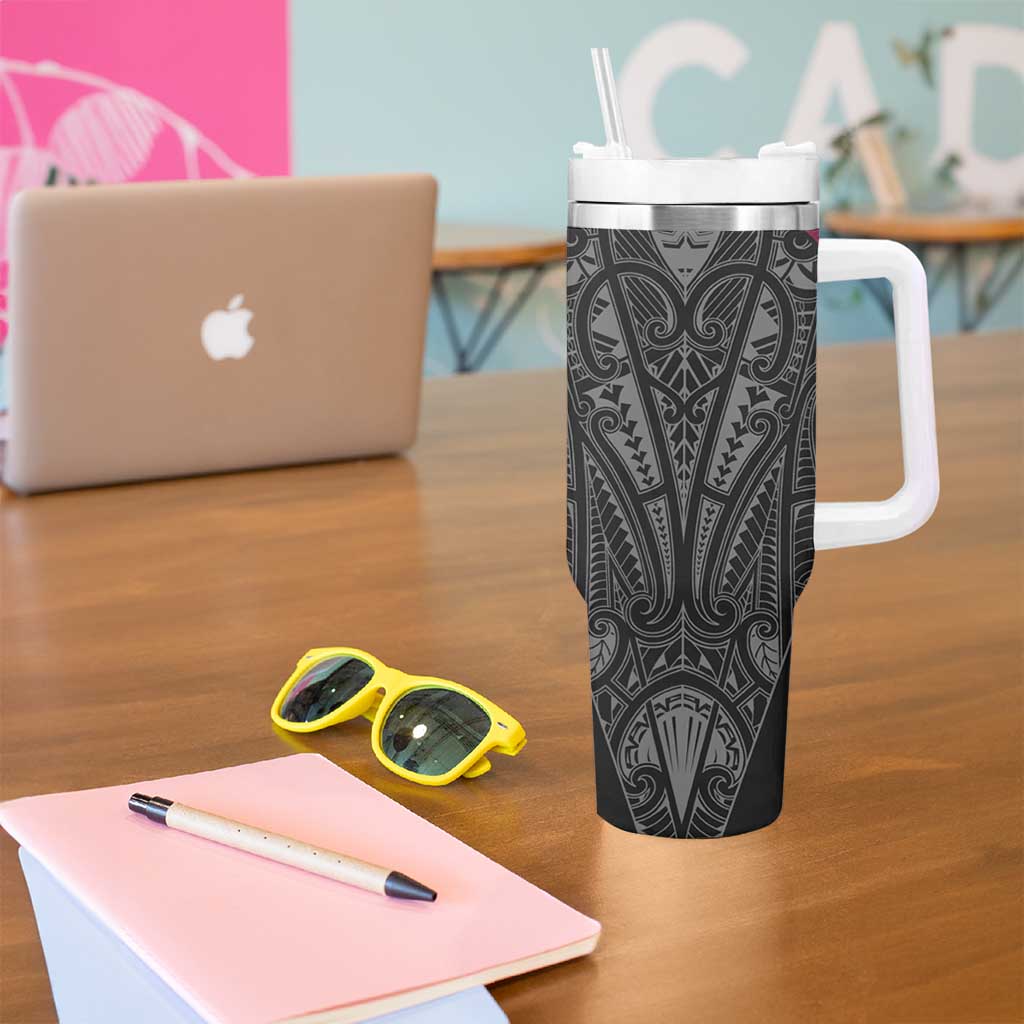 Queensland Maori Rugby Nga Hau e Wha Tumbler With Handle Maroon Motif