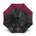 Queensland Maori Rugby Nga Hau e Wha Umbrella Maroon Motif - Aussie Hoodie