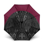 Queensland Maori Rugby Nga Hau e Wha Umbrella Maroon Motif - Aussie Hoodie