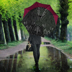 Queensland Maori Rugby Nga Hau e Wha Umbrella Maroon Motif - Aussie Hoodie