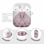 Queensland Maori Rugby Nga Hau e Wha AirPods Case White Motif - Aussie Hoodie