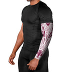 Queensland Maori Rugby Nga Hau e Wha Arm Sleeves White Motif - Aussie Hoodie