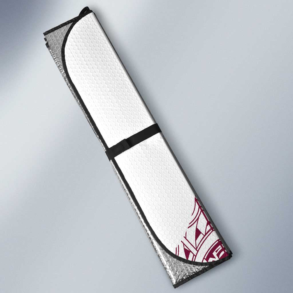 Queensland Maori Rugby Nga Hau e Wha Auto Sun Shade White Motif - Aussie Hoodie