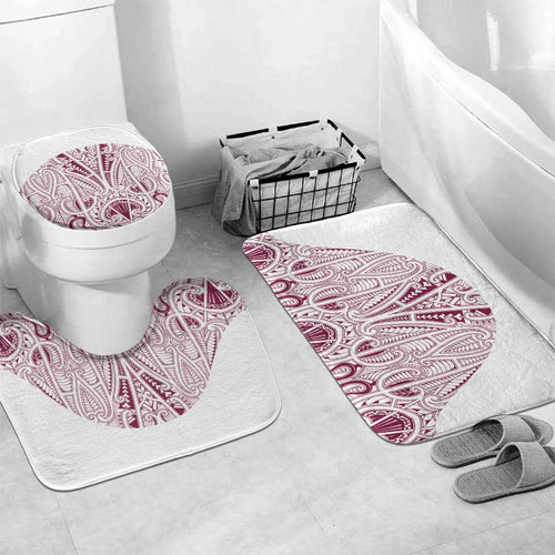 Queensland Maori Rugby Nga Hau e Wha Bathroom Set White Motif - Aussie Hoodie