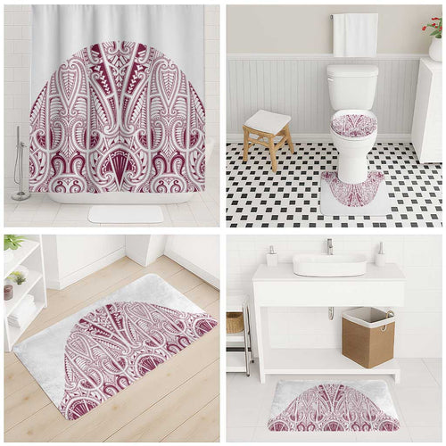 Queensland Maori Rugby Nga Hau e Wha Bathroom Set White Motif - Aussie Hoodie