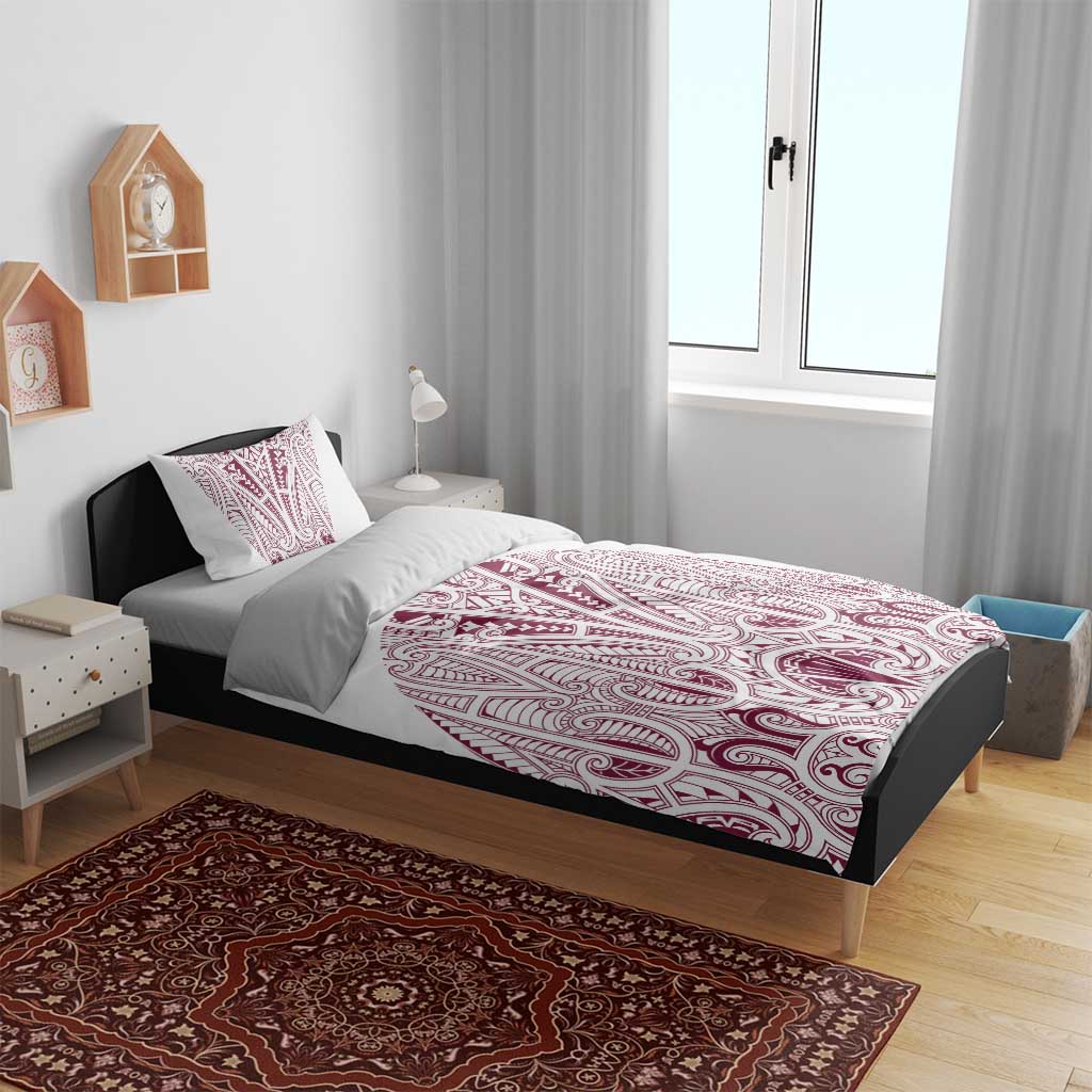 Queensland Maori Rugby Nga Hau e Wha Bedding Set White Motif