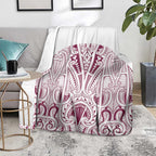 Queensland Maori Rugby Nga Hau e Wha Blanket White Motif