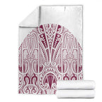 Queensland Maori Rugby Nga Hau e Wha Blanket White Motif