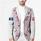 Queensland Maori Rugby Nga Hau e Wha Blazer White Motif - Aussie Hoodie