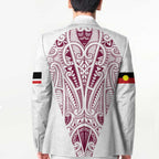 Queensland Maori Rugby Nga Hau e Wha Blazer White Motif - Aussie Hoodie