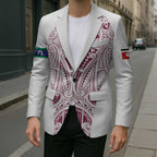 Queensland Maori Rugby Nga Hau e Wha Blazer White Motif - Aussie Hoodie