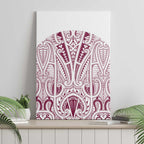 Queensland Maori Rugby Nga Hau e Wha Canvas Wall Art White Motif
