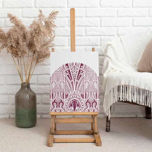 Queensland Maori Rugby Nga Hau e Wha Canvas Wall Art White Motif