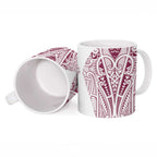 Queensland Maori Rugby Nga Hau e Wha Ceramic Mug White Motif - Aussie Hoodie