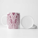 Queensland Maori Rugby Nga Hau e Wha Ceramic Mug White Motif - Aussie Hoodie