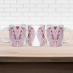 Queensland Maori Rugby Nga Hau e Wha Ceramic Mug White Motif - Aussie Hoodie