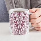Queensland Maori Rugby Nga Hau e Wha Ceramic Mug White Motif - Aussie Hoodie
