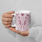 Queensland Maori Rugby Nga Hau e Wha Ceramic Mug White Motif - Aussie Hoodie