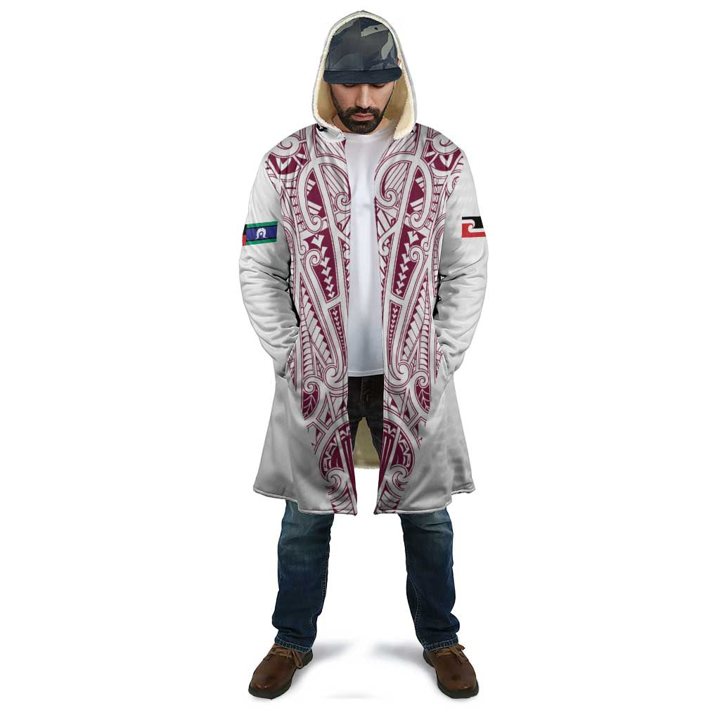Queensland Maori Rugby Nga Hau e Wha Cloak White Motif - Aussie Hoodie