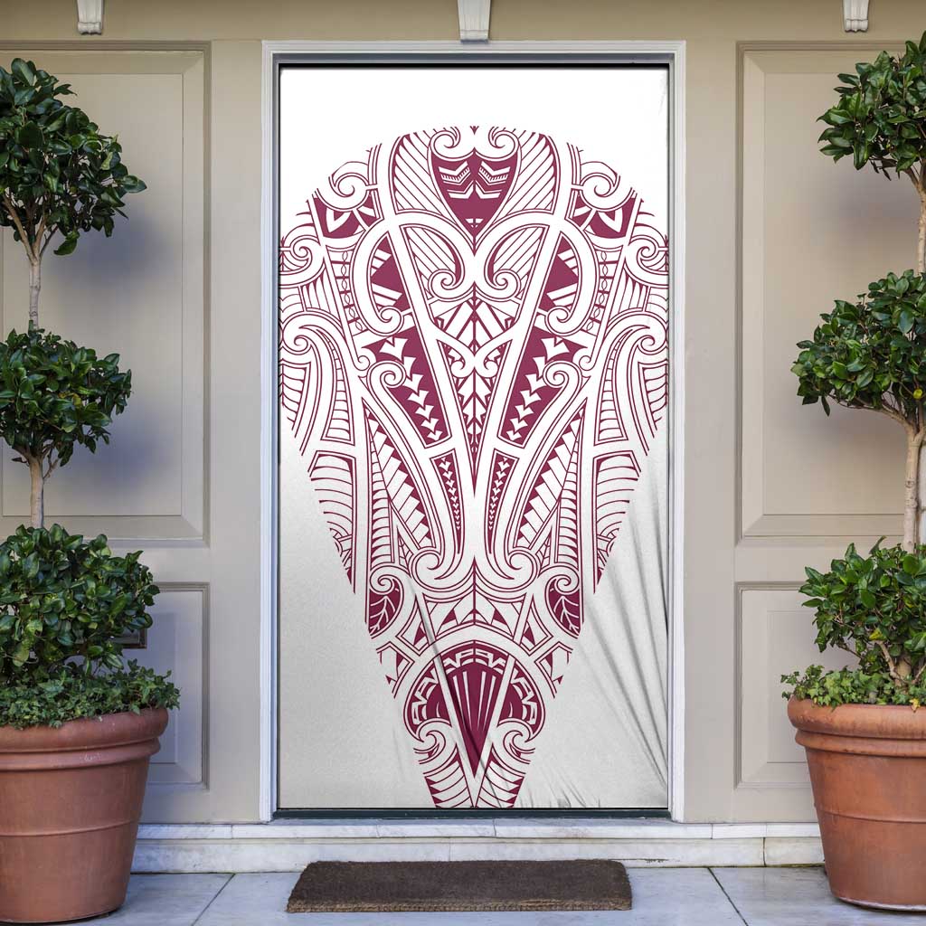 Queensland Maori Rugby Nga Hau e Wha Door Cover White Motif - Aussie Hoodie