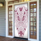 Queensland Maori Rugby Nga Hau e Wha Door Cover White Motif - Aussie Hoodie