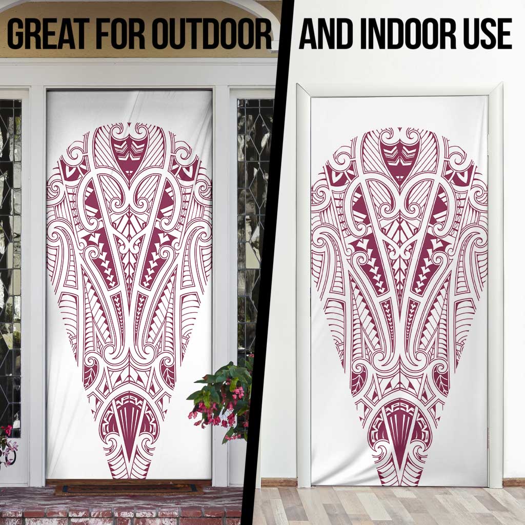 Queensland Maori Rugby Nga Hau e Wha Door Cover White Motif - Aussie Hoodie