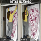 Queensland Maori Rugby Nga Hau e Wha Door Cover White Motif - Aussie Hoodie