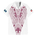 Queensland Maori Rugby Nga Hau e Wha Family Matching Off Shoulder Short Dress and Hawaiian Shirt White Motif