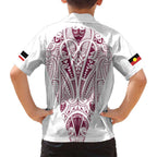 Queensland Maori Rugby Nga Hau e Wha Family Matching Summer Maxi Dress and Hawaiian Shirt White Motif