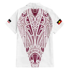 Queensland Maori Rugby Nga Hau e Wha Hawaiian Shirt White Motif