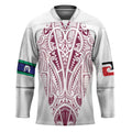 Queensland Maori Rugby Nga Hau e Wha Hockey Jersey White Motif - Aussie Hoodie