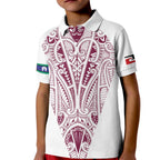 Queensland Maori Rugby Nga Hau e Wha Kid Polo Shirt White Motif