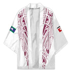 Queensland Maori Rugby Nga Hau e Wha Kimono White Motif - Aussie Hoodie