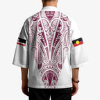Queensland Maori Rugby Nga Hau e Wha Kimono White Motif - Aussie Hoodie