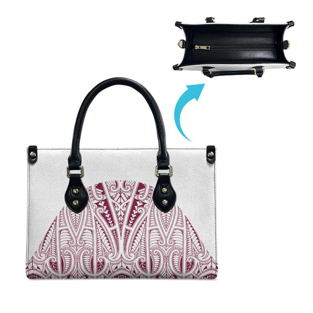 Queensland Maori Rugby Nga Hau e Wha Leather Bag White Motif - Aussie Hoodie