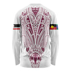 Queensland Maori Rugby Nga Hau e Wha Long Sleeve Shirt White Motif