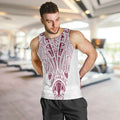 Queensland Maori Rugby Nga Hau e Wha Men Tank Top White Motif