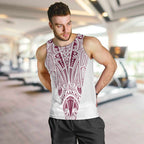 Queensland Maori Rugby Nga Hau e Wha Men Tank Top White Motif
