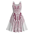 Queensland Maori Rugby Nga Hau e Wha Midi Dress White Motif - Aussie Hoodie