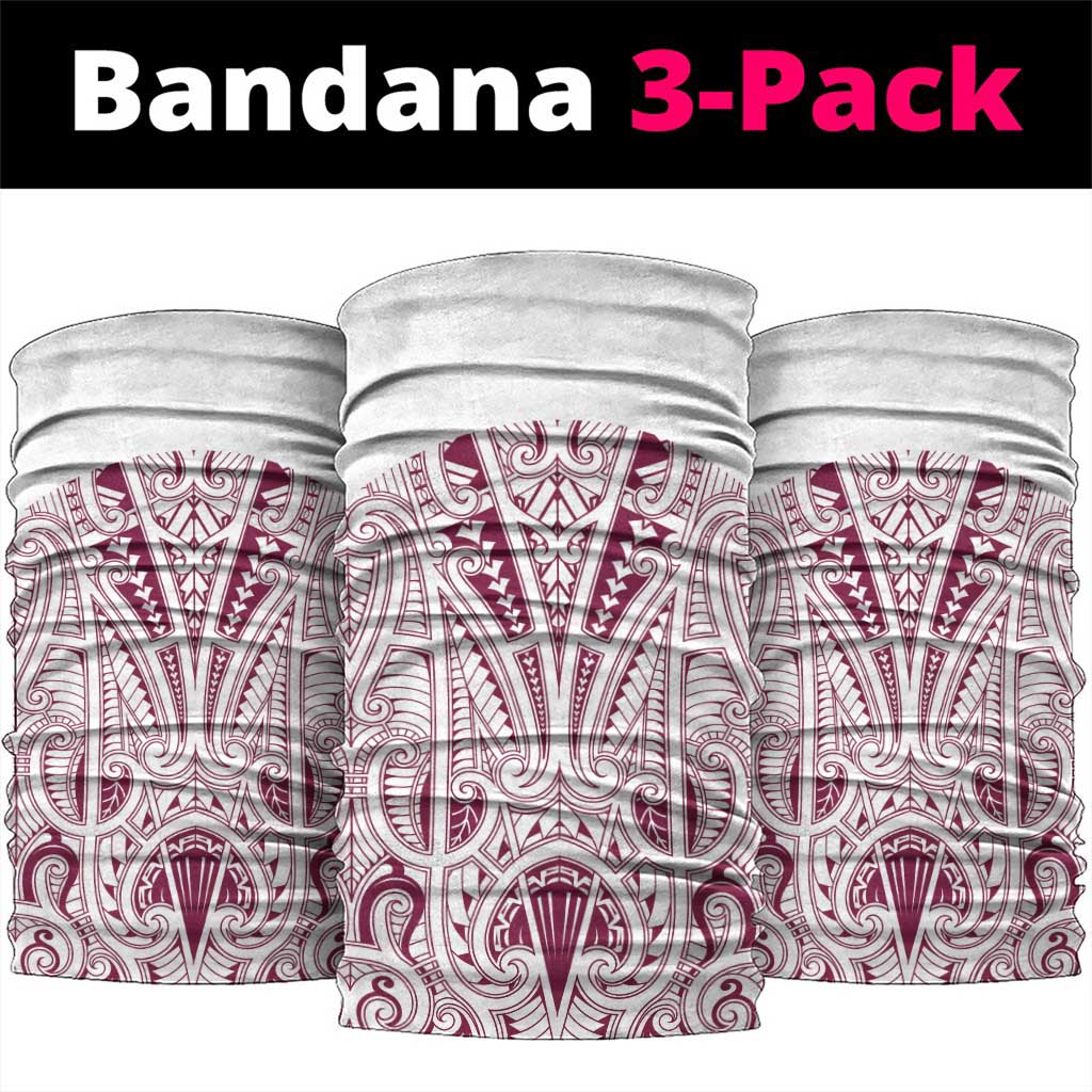 Queensland Maori Rugby Nga Hau e Wha Neck Gaiter White Motif - Aussie Hoodie