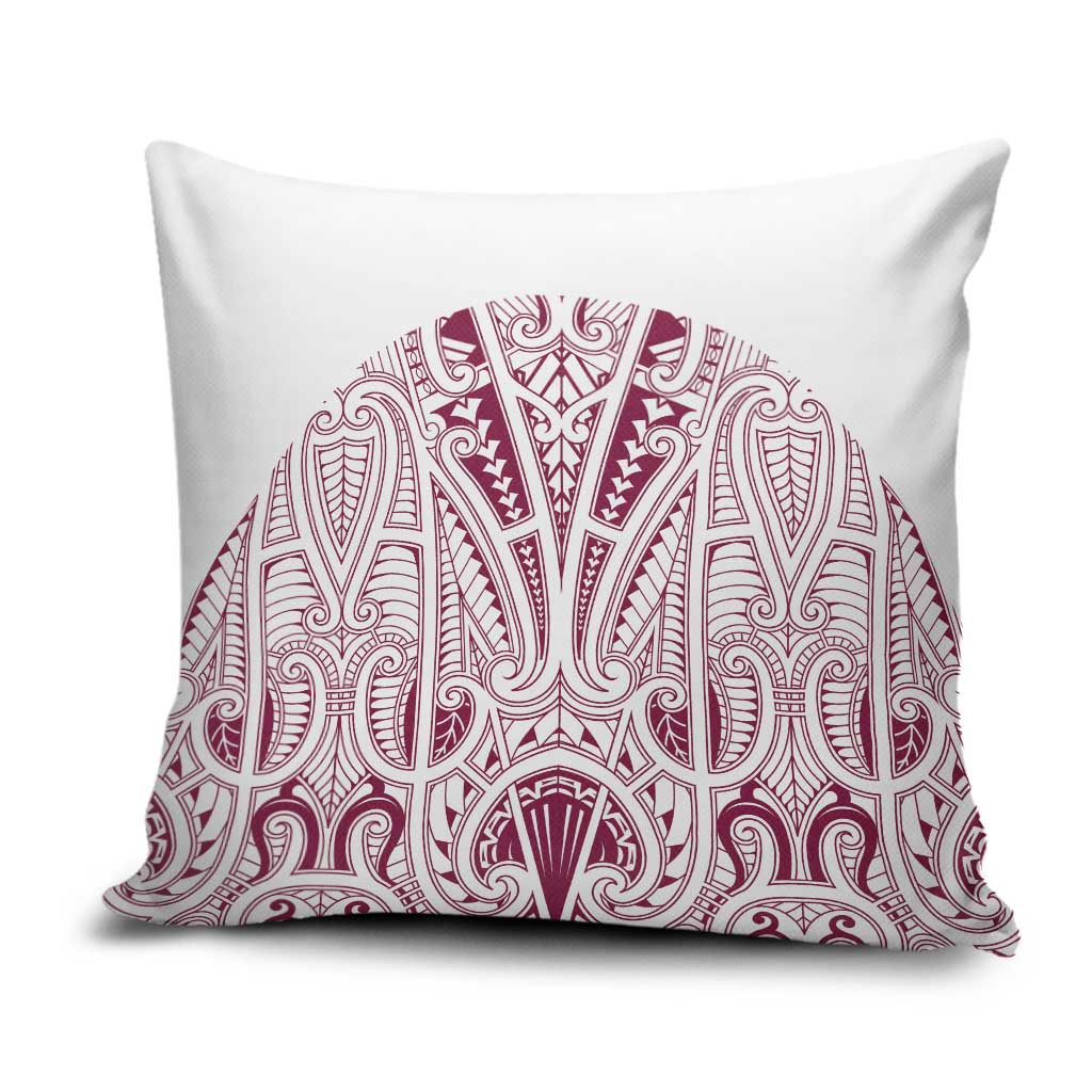 Queensland Maori Rugby Nga Hau e Wha Pillow Cover White Motif - Aussie Hoodie