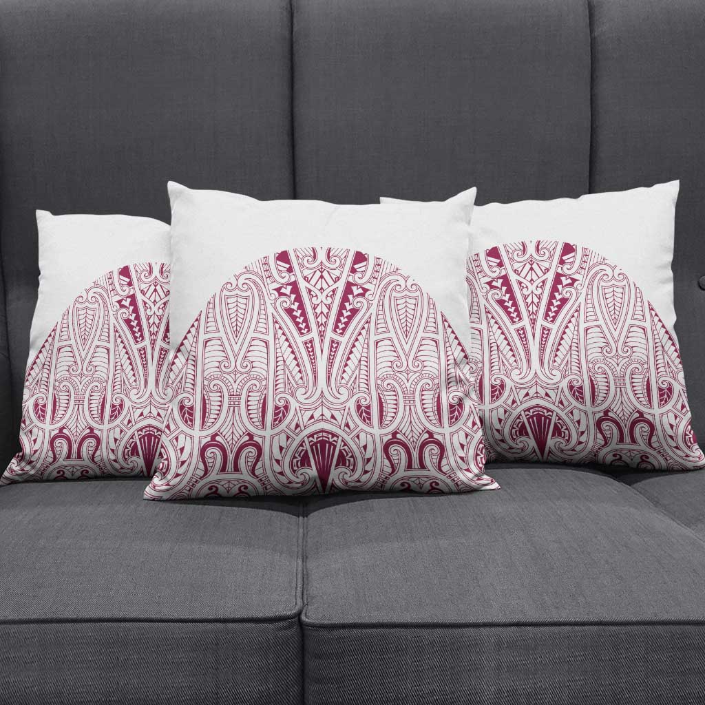 Queensland Maori Rugby Nga Hau e Wha Pillow Cover White Motif - Aussie Hoodie