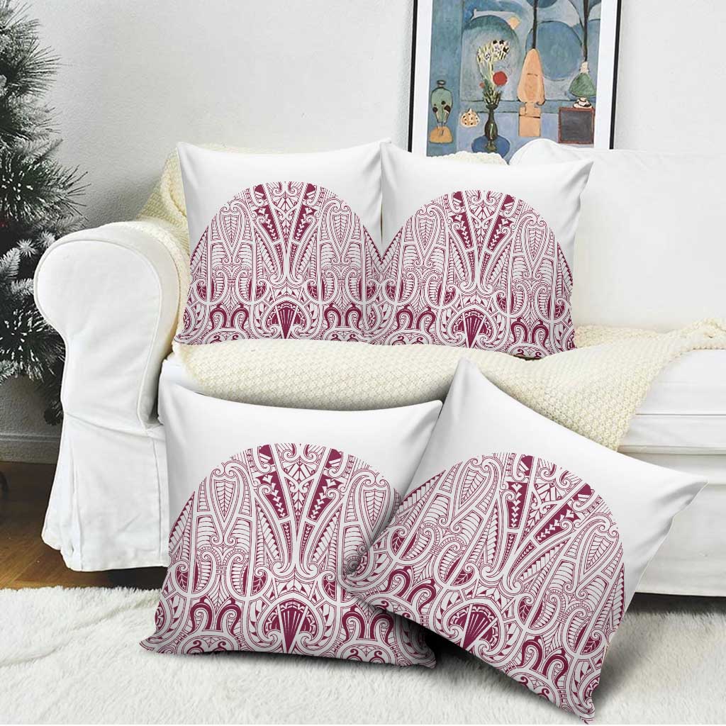 Queensland Maori Rugby Nga Hau e Wha Pillow Cover White Motif - Aussie Hoodie