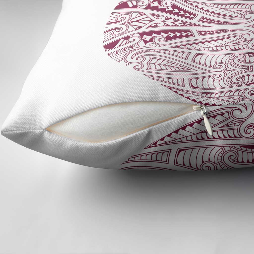 Queensland Maori Rugby Nga Hau e Wha Pillow Cover White Motif - Aussie Hoodie