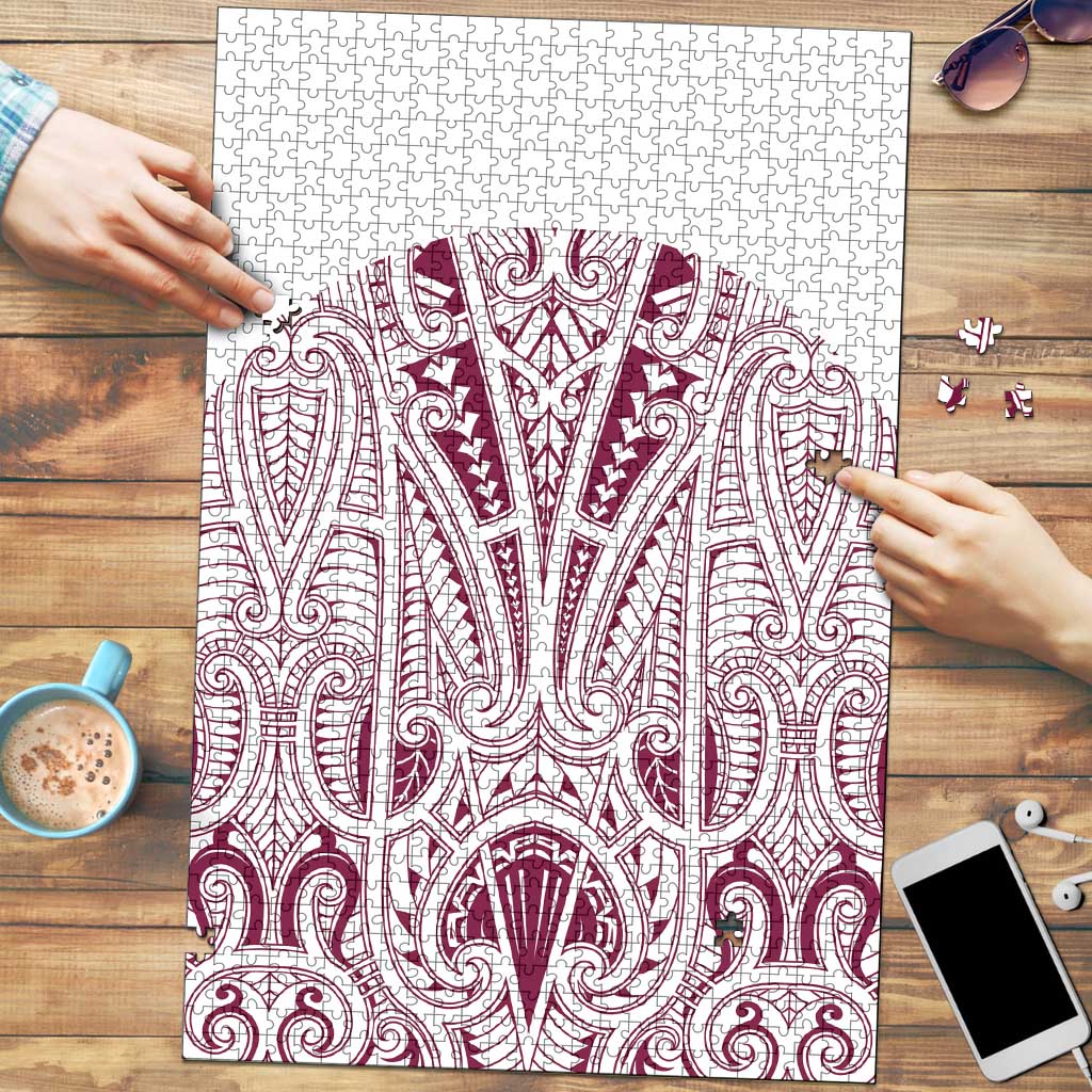 Queensland Maori Rugby Nga Hau e Wha Puzzle White Motif - Aussie Hoodie