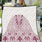 Queensland Maori Rugby Nga Hau e Wha Quilt White Motif