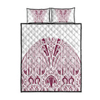 Queensland Maori Rugby Nga Hau e Wha Quilt Bed Set White Motif