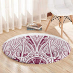 Queensland Maori Rugby Nga Hau e Wha Round Carpet White Motif