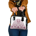 Queensland Maori Rugby Nga Hau e Wha Shoulder Handbag White Motif