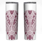 Queensland Maori Rugby Nga Hau e Wha Skinny Tumbler White Motif